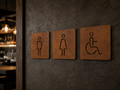 Targhe WC in Corten per bagni