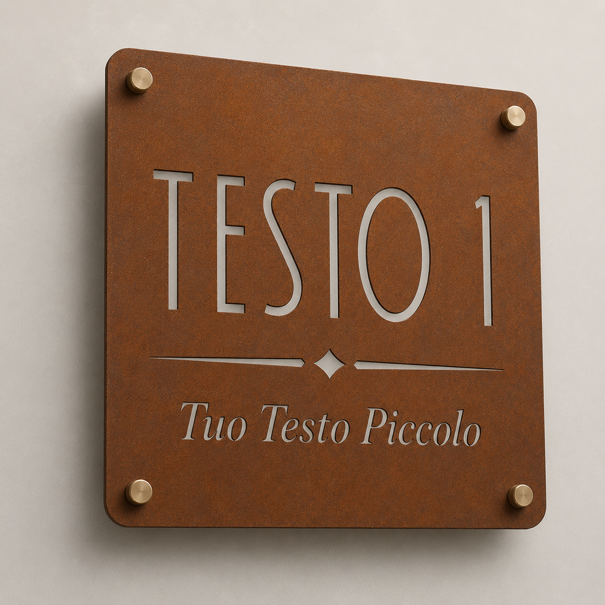 Targa in alluminio spazzolato personalizzata