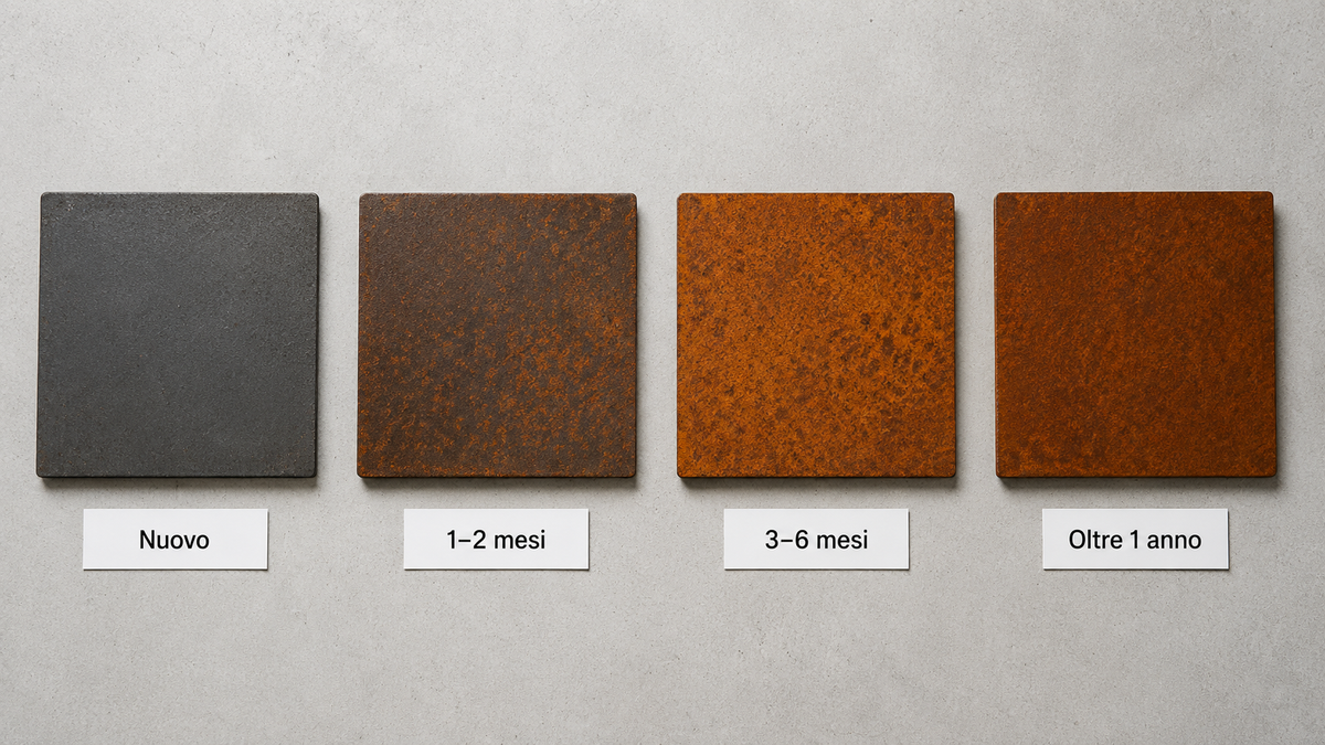 Pavoncella sarda in Corten
