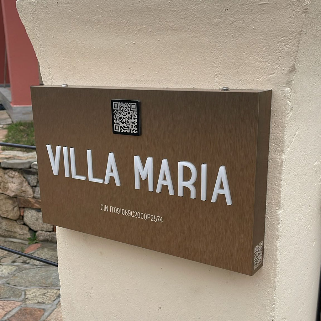 Placa en caja de DiBond, retroiluminación opcional