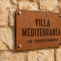 Targa CIN in acciaio Corten personalizzata