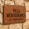 Targa CIN in acciaio Corten personalizzata